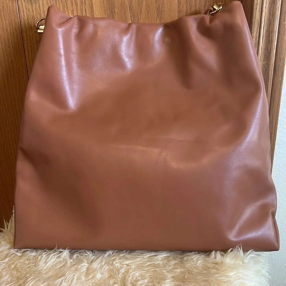 Ulla Johnson Brown Remy Large Shoulder Tote With Cream Boucle